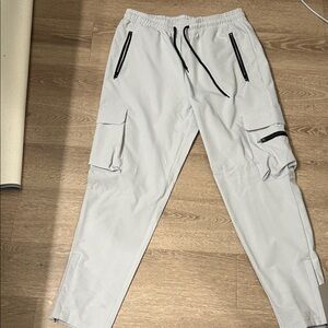 NFINITY Light Gray Cargo Pants for Men